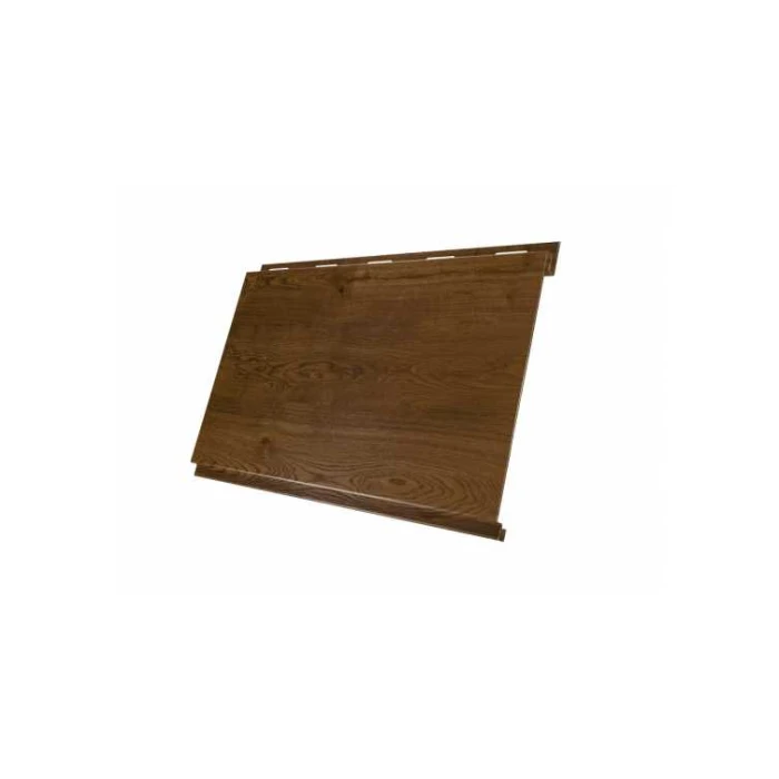 Металлический сайдинг Grand Line Вертикаль 0.45 мм classic Print Elite с пленкой Antique Wood TwinColor