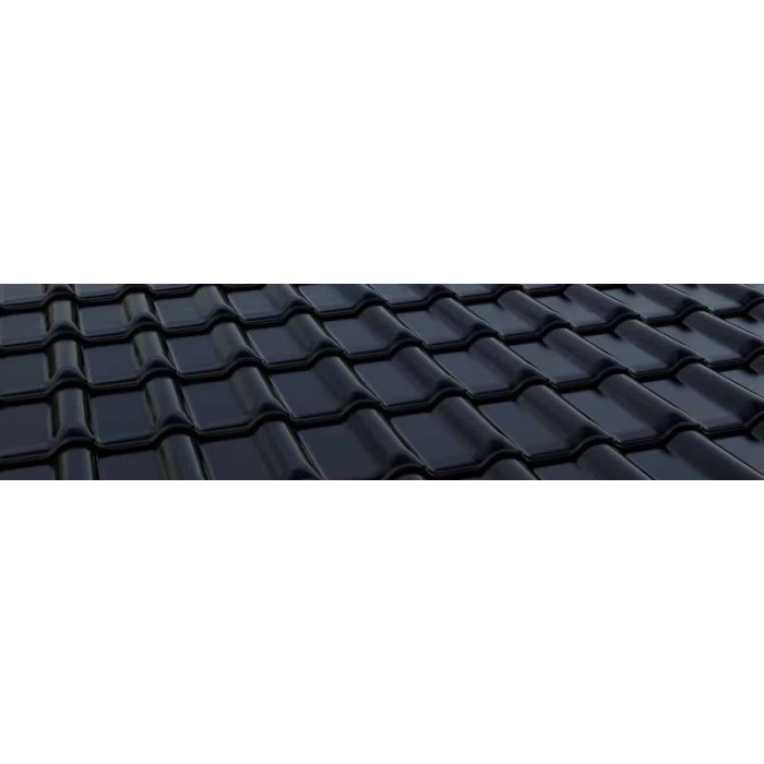 Керамическая черепица Braas Рубин 13V Глазурь глубокий черный