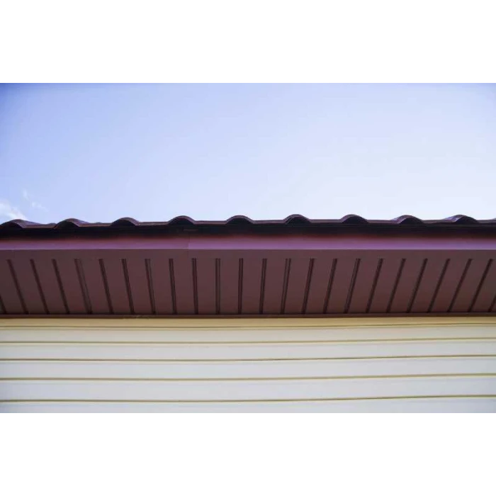 Софит металлический без перфорации 0,4 PE с пленкой RAL 1014 слоновая кость