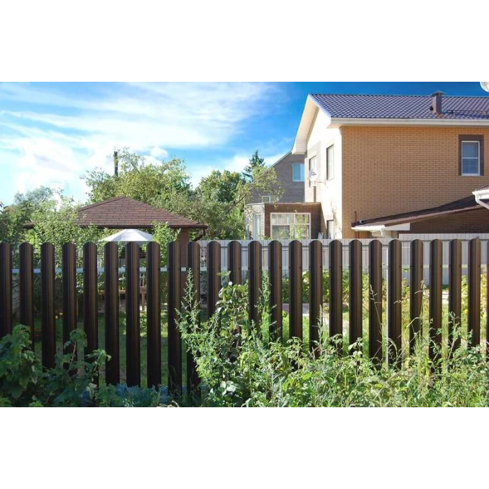 Штакетник М-образный В фигурный Grand Line 0,5 Satin RR 32 Темно-Коричневый